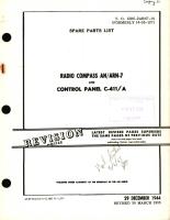 Spare Parts List for Radio Compass AN/ARN-7 and Control Panel C-411 A