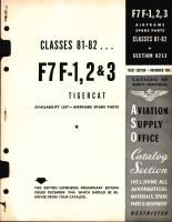 F7 F-1, 2&3 Tigercat Availability List and Airframe Spare Parts