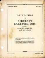 Parts Catalog for Aircraft Carburetors