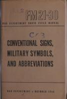 Conventional Signs, Military Symbols, and Abbreviations