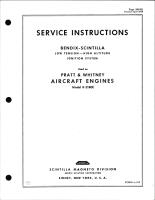 Service Instructions for Bendix-Scintilla Low Tension - High Altitude Ignition for Pratt & Whitney R-2180E