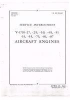 Service Instructions for V-1710 Series Engines
