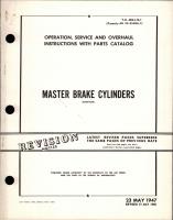 Operation, Service and Overhaul Instructions with Parts Catalog for Master Brake Cylinders