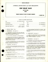 Overhaul Instructions with Parts Breakdown for Vent Relief Valve - Part 3003-1
