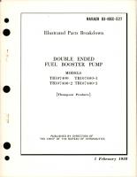 Illustrated Parts Breakdown for Double Ended Fuel Booster Pump - TB107400, TB107400-1, TB107400-2, and TB107400-3