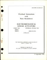 Overhaul Instructions with Parts Breakdown for Electromechanical Linear Actuators - Part 38090-1 and 380190-3