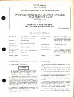 Overhaul Instructions with Parts Breakdown for Hydraulic, Manual and Solenoid Operated, 4-Way Selector Valve, Part No. 25740 