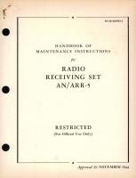 Maintenance Instructions for Radio Receiving Set AN/ARR-5