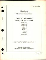 Overhaul Instructions for Direct Cranking Electric Starters
