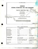 Overhaul Instructions with Parts Breakdown for PDC Selector Valve - HP 574100-4 and HP 574100-61