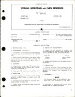 Overhaul Instructions with Parts Breakdown for T Drive - Part 119432-01