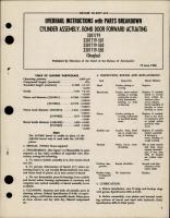 Overhaul Instructions with Parts for Bomb Door Forward Actuating Cylinder Assembly