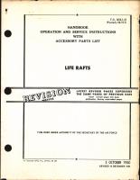 Operation and Service Instructions with Accessory Parts List for Life Rafts