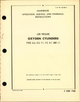 Handbook for Operation, Services, and Overhaul Instructions for Low Pressure Oxygen Cylinders