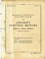 Handbook of Instructions with Parts Catalog for Aircraft Electric Motors Model 5BA10 Series