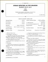 Overhaul Instructions with Parts Breakdown for Balanced Relief Valve 52-03