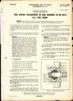 Replacement of Seal Assembly in MC-409-A (G-9) Fuel Pumps
