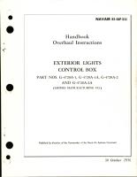 Overhaul Instructions for Exterior Lights Control Box 