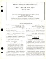 Overhaul Instructions with Parts Breakdown for Level Control Pilot Valve - Part 737100