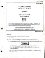 Supplement to Overhaul for DC Generator - Parts A50J251-4, A50J251-1, and 903J789-1