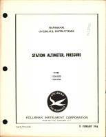 Overhaul Instructions for Kollsman Pressure Station Altimeter