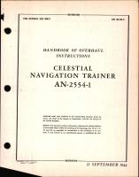 Overhaul Instructions for Celestial Navigation Trainer AN-2554-1