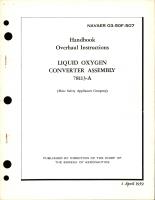 Overhaul Instructions for Liquid Oxygen Converter Assembly - 78113-A 