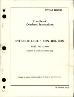 Overhaul Instructions for Interior Light Control Box - Part G-5090 