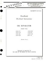 Overhaul Instructions for Oil Separator Part No. 1545, 659 