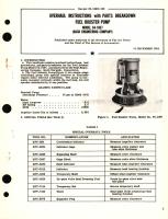 Overhaul Instructions with Parts Breakdown for Fuel Booster Pump Model 64-1007 