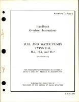Overhaul Instructions for Fuel and Water Pumps - Types F-10, H-2, H-4 and H-7