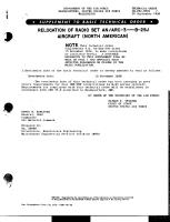 Relocation of Radio Set AN-ARC-3 -- B-25J Aircraft (North American)