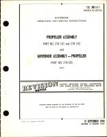 Operation & Service Instructions for Propeller Assembly Part Nos. 278-101 & 278-102 and Propeller Governor Assembly Part No. 278-220