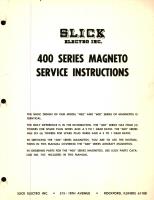 400 Series Magneto Service Instructions 