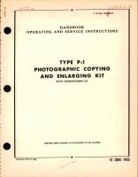 Operating & Service Instructions for Type P-1 Photographic Copying & Enlarging Kit