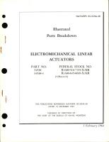 Illustrated Parts Breakdown for Electromechanical Linear Actuators - Part 34538 and 34538-4