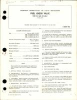 Overhaul Instructions with Parts Breakdown for Fuel Check Valve - Parts 6686 and 6686-1