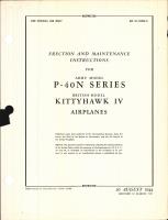 Erection & Maintenance Instructions for P-40N Series, Kittyhawk IV