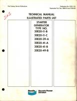 Illustrated Parts List for Starter Generator