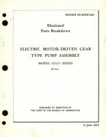 Illustrated Parts Breakdown for Electric Motor-Driven Gear Type Pump Assembly Model 112127 Series 