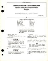 Overhaul Instructions with Parts Breakdown for Bomb Bay Door Actuating Hydraulic Cylinder - 40-2047003-19