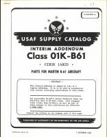 Supply Catalog Parts for Martin B-61 Aircraft