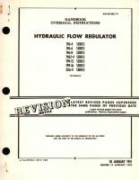 Overhaul Instructions for Hydraulic Flow Regulator 196, 1962, 199, 326 Series