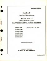 Overhaul Instructions for Tan Units (Wire-Wound Type) Capacitor Fuel Gage, Part No. 381038 