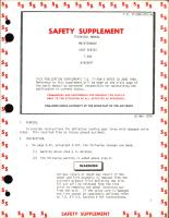 Safety Supplement to Technical Manual of Manual for USAF Series T-28A
