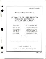 Illustrated Parts Breakdown for Automatic Diluter Demand Pressure Breathing Oxygen Regulator - Parts 2894-10A-A2, 2894-10A-A2A, 2894-6B-A4, 2894-6B-B2, and 2894-10A-B2 