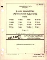 Overhaul for Engine and Electric Motor Driven Fuel Pumps 