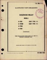 Illustrated Parts Breakdown for Solenoid Relay - Type T-1