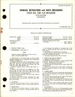 Overhaul Instructions with Parts Breakdown for Screw Jack, Cowl Flap Mechanism - M-7260 and M-7260M1