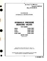 Overhaul Instructions for Hydraulic Pressure Reducing Valves Part No. 410260, 547990 Series, 411350, 550830 Series, 411350-2, 551820 Series, 411590 Series, 551940 Series, 1005930 Series